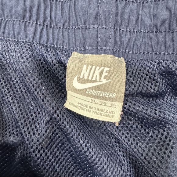 Nike Pants Mens XL Blue Windbreaker Straight Pull On Athletic Stretch Gym Logo - Picture 6 of 14